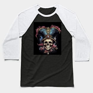 Baroque Pirate Skull: A Vintage Treasure Baseball T-Shirt